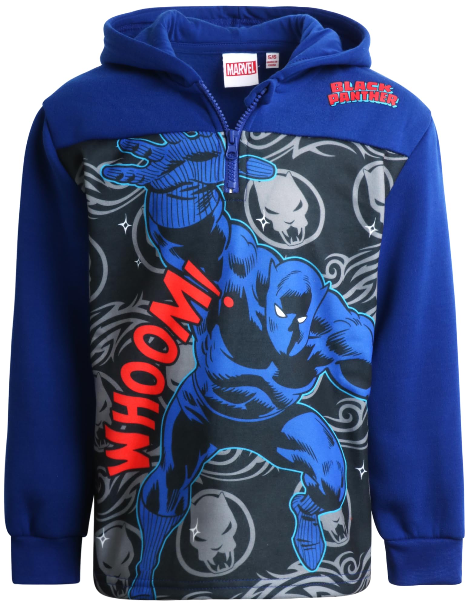 Marvel Boys Spiderman Hoodie - Captain America Spidey Iron Man Hulk Quarter Zip Sweatshirt Graphic Hoodies for Toddler & Kid